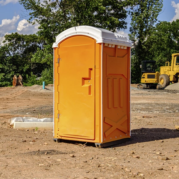 how often are the portable toilets cleaned and serviced during a rental period in Mary D